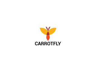 Carrotfly natural brand identity logo