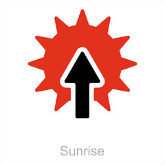 Sun Rise and weather icon concept