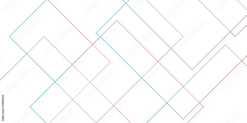 Aufkleber  Abstract geometric minimal tech lines in white background. Geometric background for presentation. Modern minimal and clean white gold lines pattern.3d architecture pattern design.
