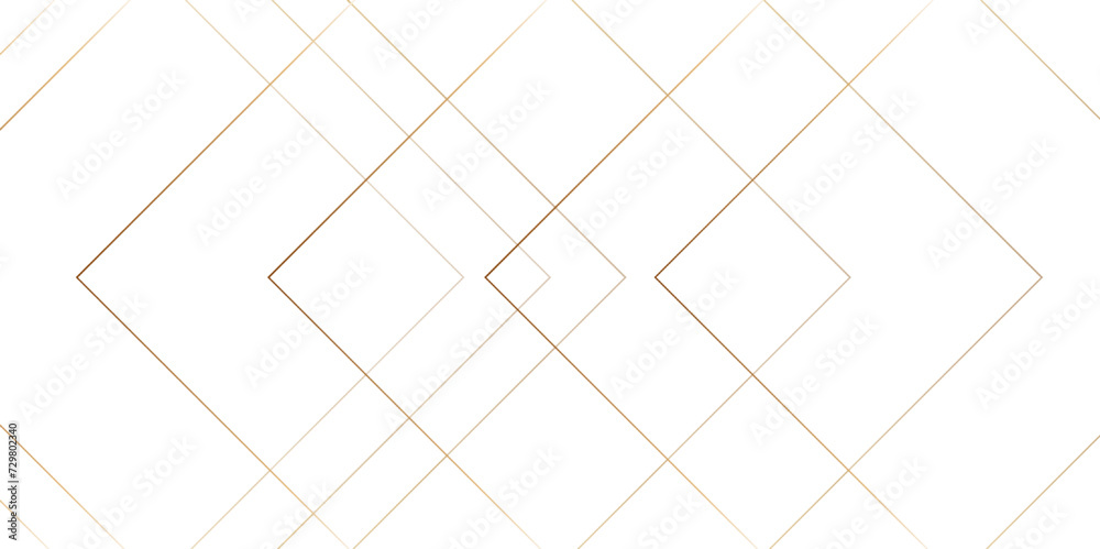 Aufkleber  Abstract geometric minimal tech lines in white background. Geometric background for presentation. Modern minimal and clean white gold lines pattern.3d architecture pattern design.