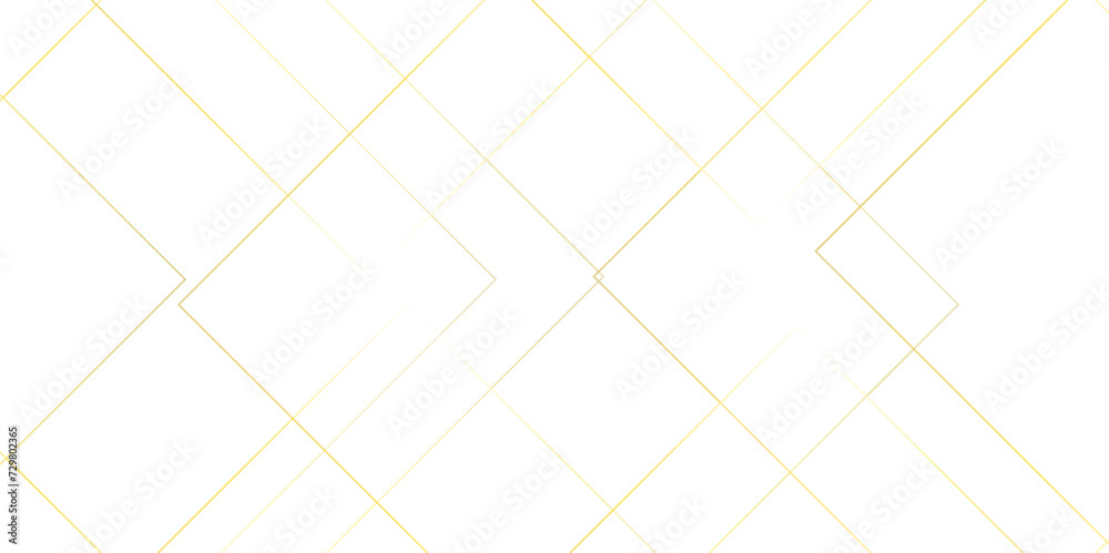 Aufkleber  Abstract geometric minimal tech lines in white background. Geometric background for presentation. Modern minimal and clean white gold lines pattern.3d architecture pattern design.