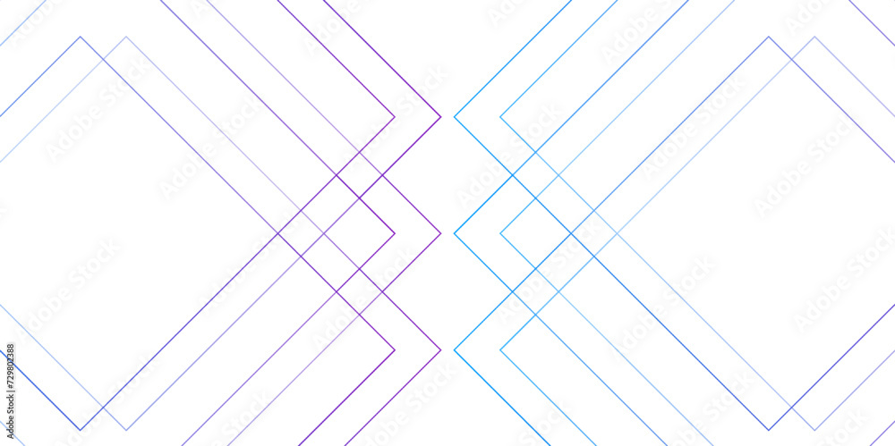 Aufkleber  Abstract geometric minimal tech lines in white background. Geometric background for presentation. Modern minimal and clean white gold lines pattern.3d architecture pattern design.