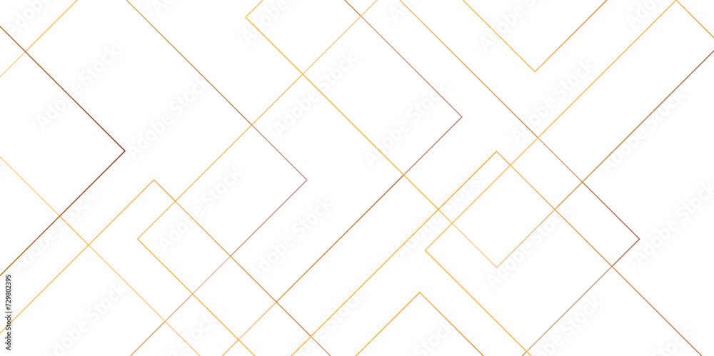 Aufkleber  Abstract geometric minimal tech lines in white background. Geometric background for presentation. Modern minimal and clean white gold lines pattern.3d architecture pattern design.