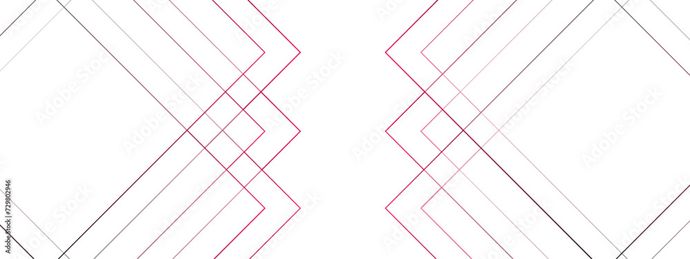 Aufkleber  Abstract geometric minimal tech lines in white background. Geometric background for presentation. Modern minimal and clean white gold lines pattern.3d architecture pattern design.