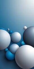 Spherical Shapes in Blue Gray