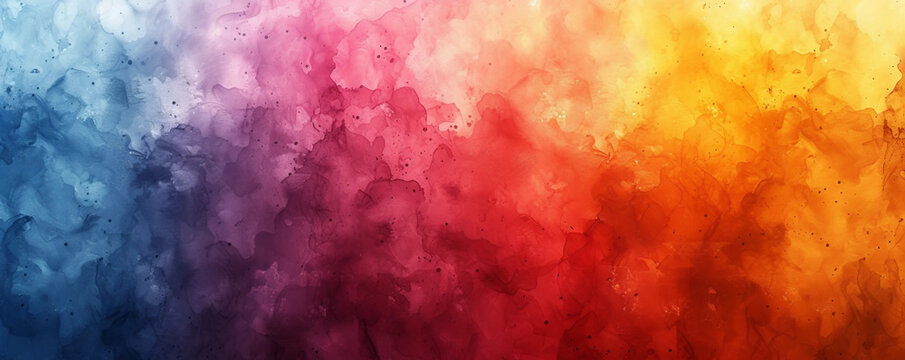 Abstract Watercolor Colorful Cloudy Seamless Pattern Banner