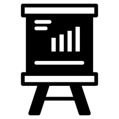 Flip chart glyph icon