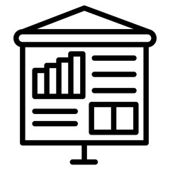 Presentation line icon