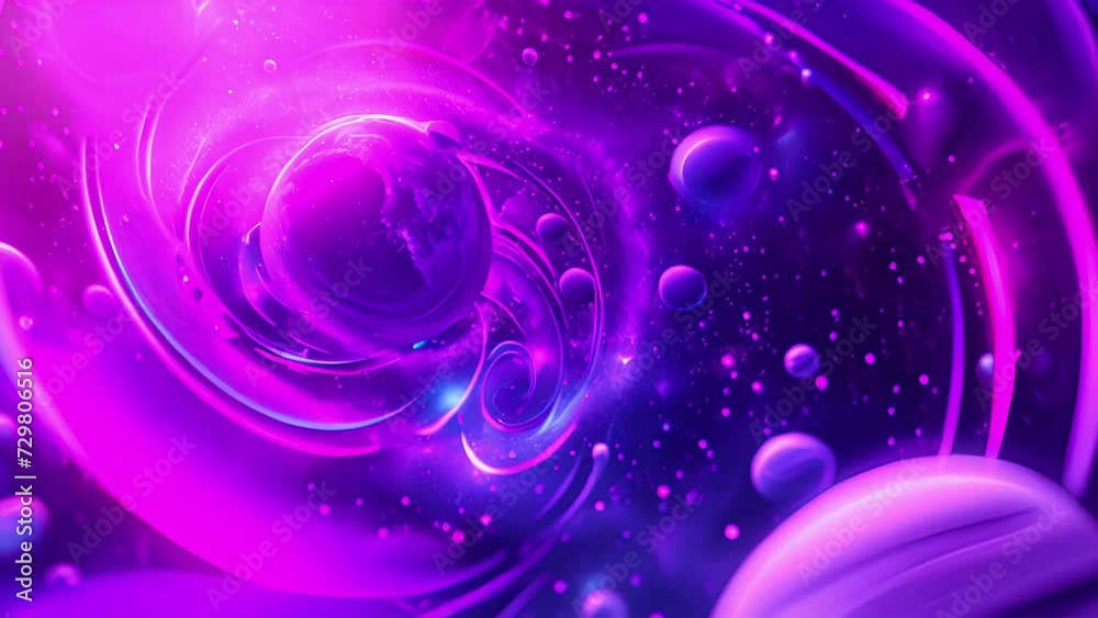 Wall mural the synchronized movements of the equalizer orbs mimic the rotation of planets creating a stunning c