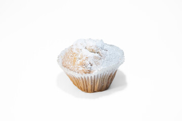 Sweet cake on a white background. Keks from Berdyansk bakery