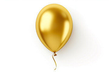 Golden balloon with string attached to it's end.