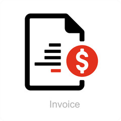 Invoice and account icon concept