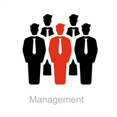 Management and business icon concept