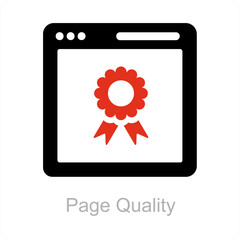 Page Quality and website icon concept