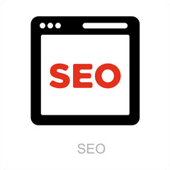 Seo and optimization icon concept