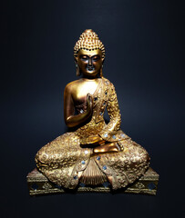 golden buddha statue art background