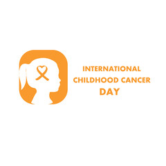 Vector illustration of International Childhood Cancer Day design template concept observed with Yellow Ribbon.