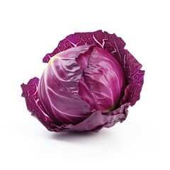 Fototapeta premium Photo of red cabbage isolated on white background