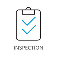 inspection Icon.  High quality design element. Editable linear style stroke. Vector icon