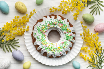 Easter Bundt Cake with Easter Eggs