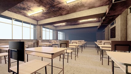 interior of a classroom
