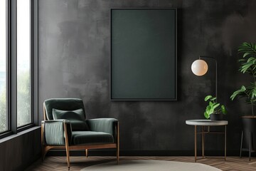 Stylish home living room interior. Generate AI image
