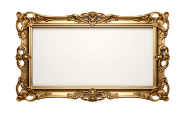 Classic Mirror Enhanced by a Gilded Frame on transparent background