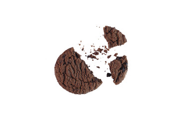 Chocolate chip cookies isolated transparent