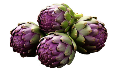 Fototapeta premium Artichoke Vegetables Standing Alone on a White Background