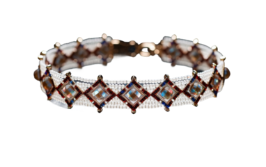 Boho-Chic Beaded Choker in Transparent White