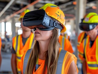 Employing virtual reality technology, a civil engineer brings to life intricate infrastructure designs tailored for urban environments.