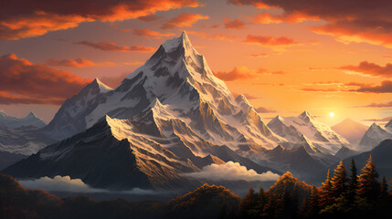 sunset over the mountains,,
sunset in the mountains