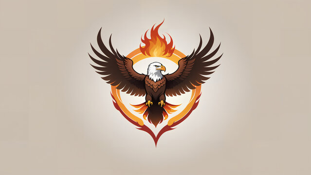 logo fire eagle vector