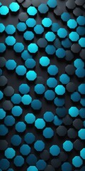 Octagonal Shapes in Black and Blue