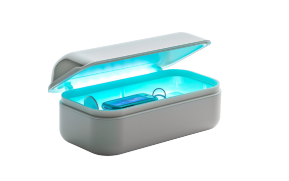 Compact UV-C Sanitizer Box Designed for Disinfecting Personal Items
