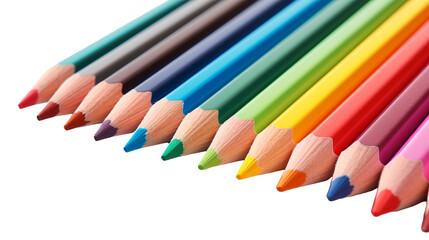 Fototapeta premium Color pencils for drawing, png file of isolated cutout on transparent background