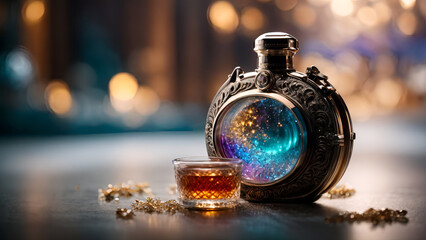 A flask, potion.
