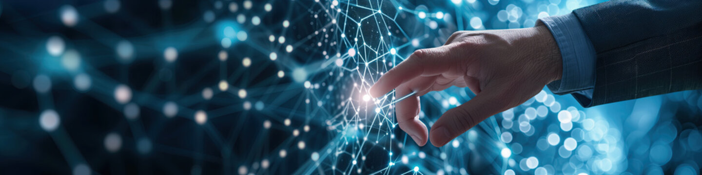 web banner for global connection in business , information and trade
