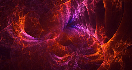 3D manual rendering abstract colorful fractal light background