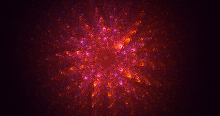 3D manual rendering abstract fractal light background