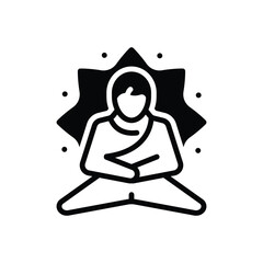 Black solid icon for reduce stress