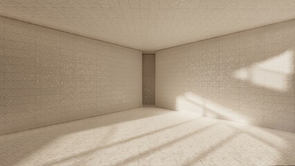 alone in the backrooms liminal space 3d render