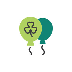 St. Patrick's Day Balloons flat icon