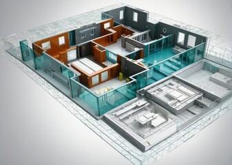 From Sketch to Reality Dream House Floor Plan in 3D Perspective




