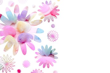 花と貝のポストカード