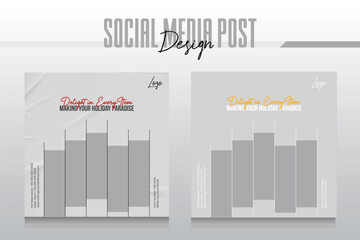 food social media promotion and banner post design template