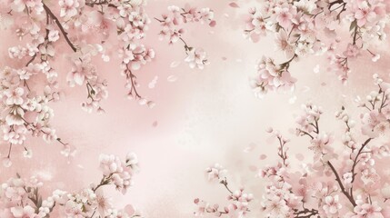  a close up of a pink background with a bunch of pink flowers on the left side of the image and a pink background with a bunch of pink flowers on the right side.