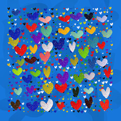 abstract hearts pattern theme for valentine's day - 729837341