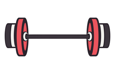 Flat Dumbbell Icon, Gym Fitness elements vector illustration.