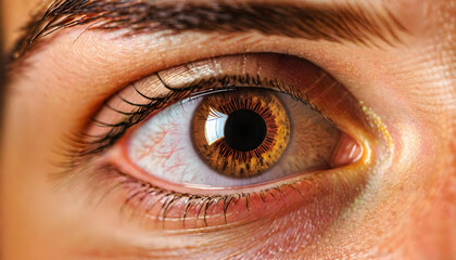 Brown Eyes. Close-Up. Eye Color. Portrait. Beauty. Human Eye. Facial Feature. Gaze. Mesmerizing. Intense. Expression. Detail. Soulful. Iris. Macro. AI Generated.